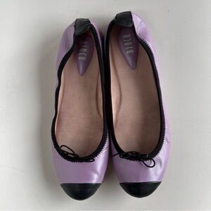 Bloch Lavender Ballet Flats with Black Cap Toe
